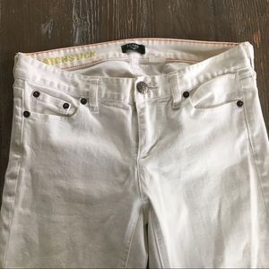 J Crew Factory White Matchstick Stretch Jeans